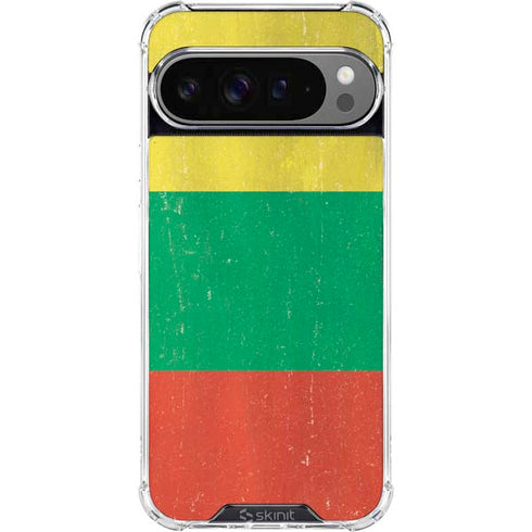 Lithuania Flag Distressed Google Pixel 10 Pro XL Clear Case